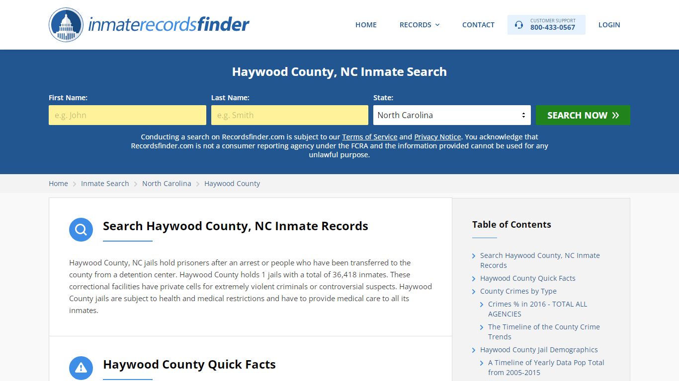 Haywood County, NC Inmate Lookup & Jail Records Online